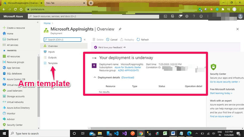 ARM Template information